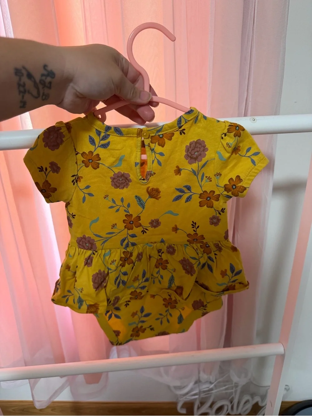 Carters Floral Bodysuit Tutu NWOT Baby Infant Girl 9M